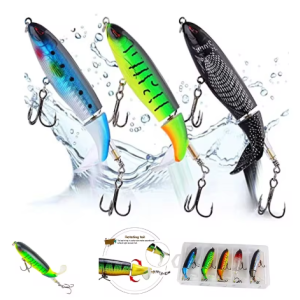 5PCS Whopper Plopper Minnow Fishing Lure Set 13g Topwater Floating Pencil Crankbait Copy Japan Surfa